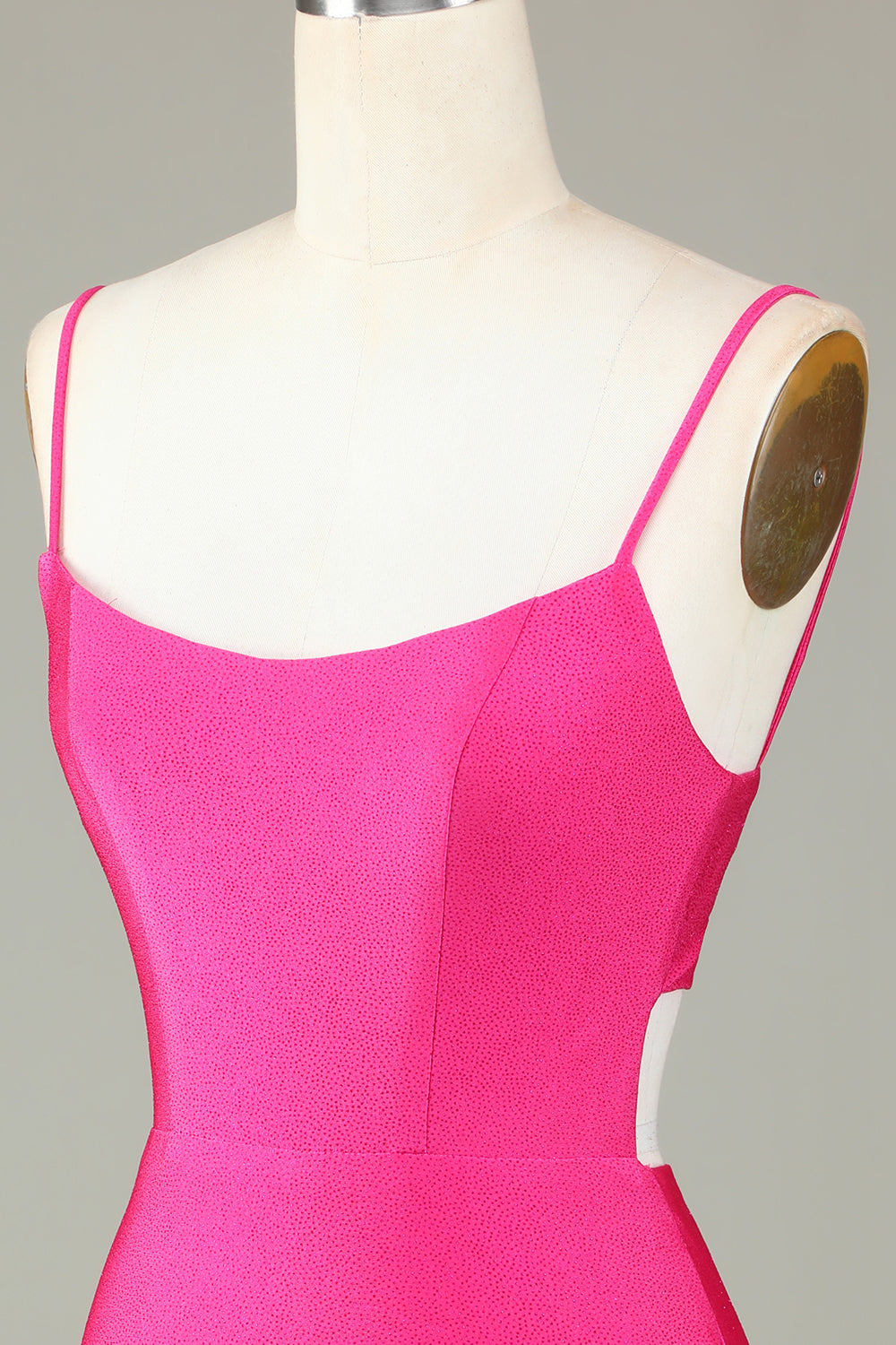 Fuchsia Homecoming Dress Sequin Lace-Up Tight Short Prom Dress