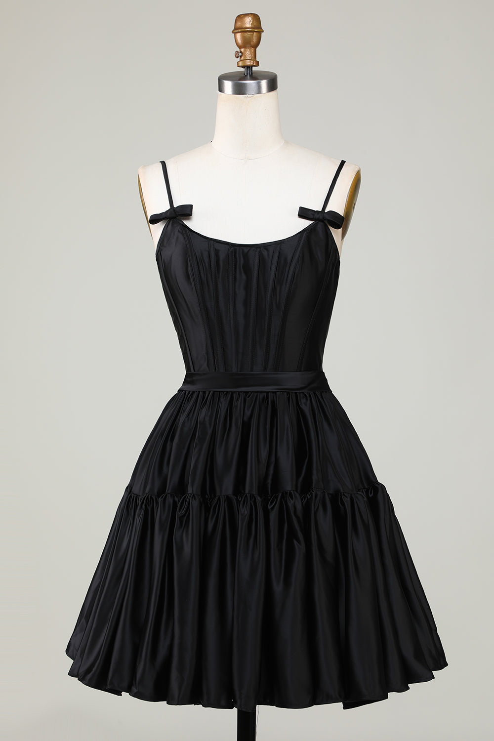 Fuchsia Homecoming Dress Spaghetti Straps Lace-Up Back A-Line Short Satin Cocktail Party Dresses