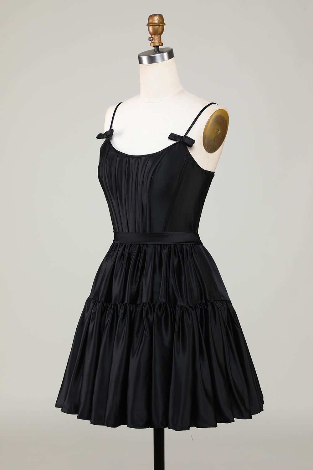 Fuchsia Homecoming Dress Spaghetti Straps Lace-Up Back A-Line Short Satin Cocktail Party Dresses