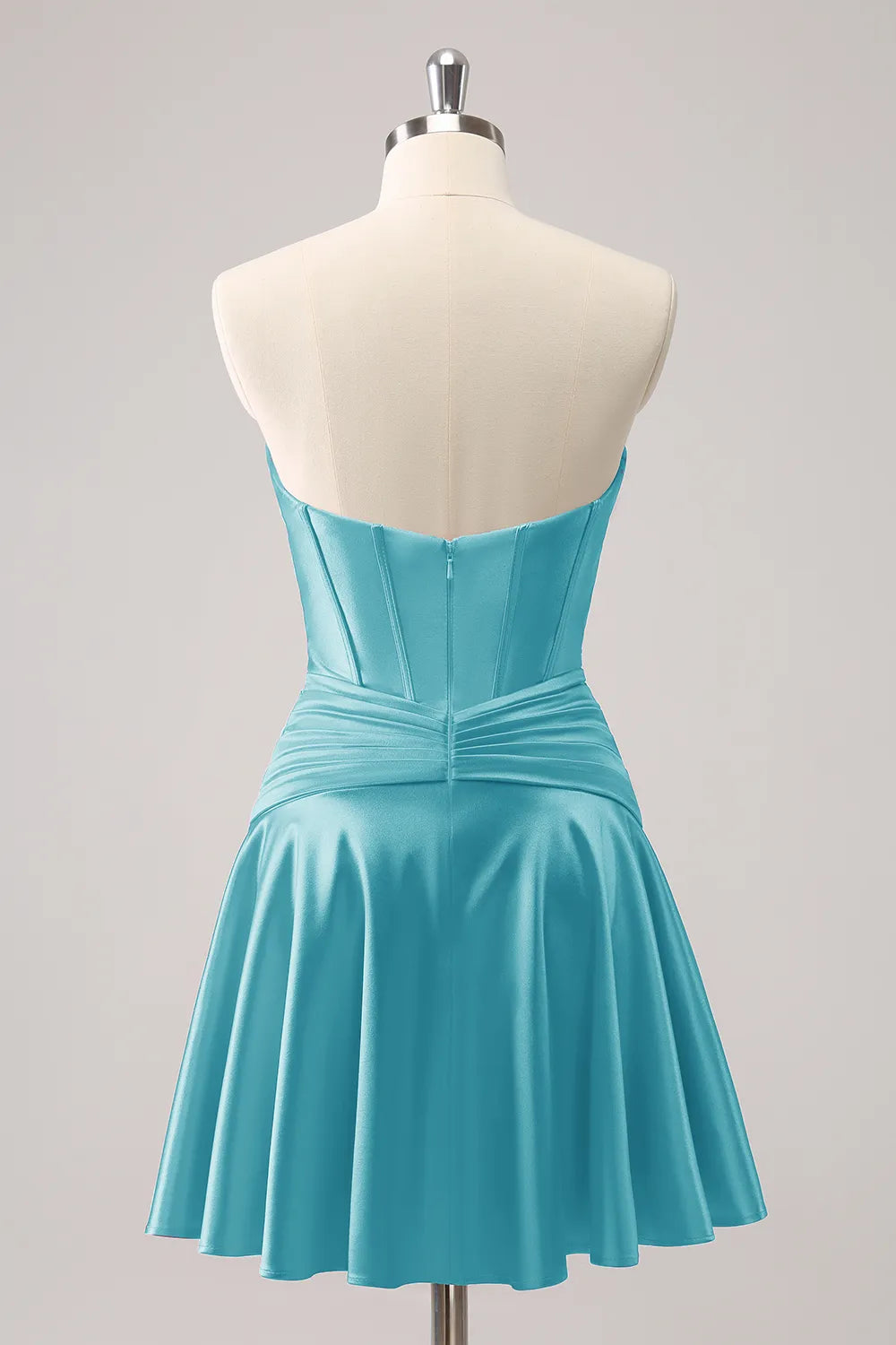 Fuchsia Homecoming Dress Strapless Corset A Line Short Cocktail Dresses