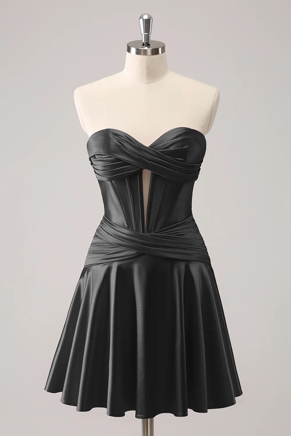 Fuchsia Homecoming Dress Strapless Corset A Line Short Cocktail Dresses