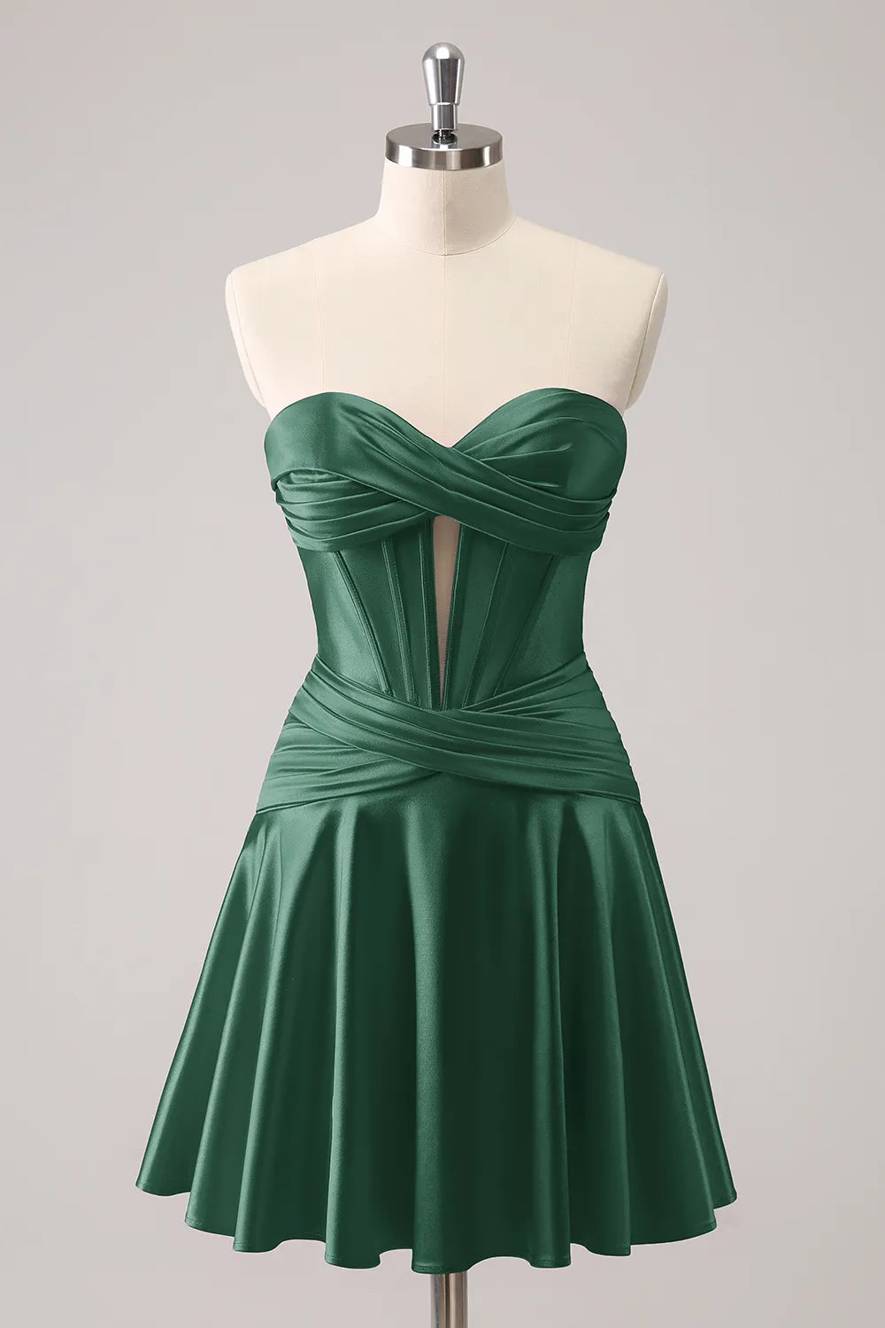 Fuchsia Homecoming Dress Strapless Corset A Line Short Cocktail Dresses