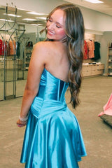 Fuchsia Homecoming Dress Sweetheart Corset A Line Short Prom Dress