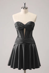Fuchsia Homecoming Dress Sweetheart Corset A Line Short Prom Dress