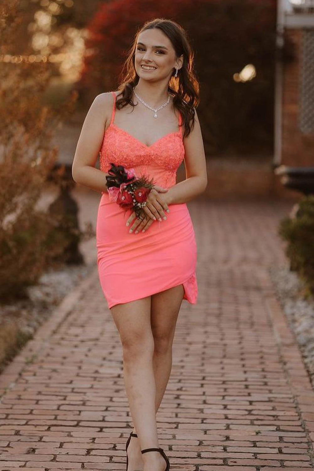 Glitter Black Homecoming Dress Corset Satin Asymmetrical Tight Short Prom Dress with Sequin