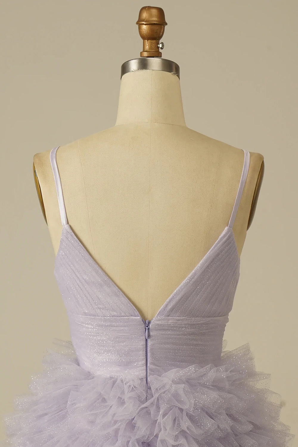 Glitter Blue Homecoming Dress A-Line Tulle Tiered Short Cocktail Dresses