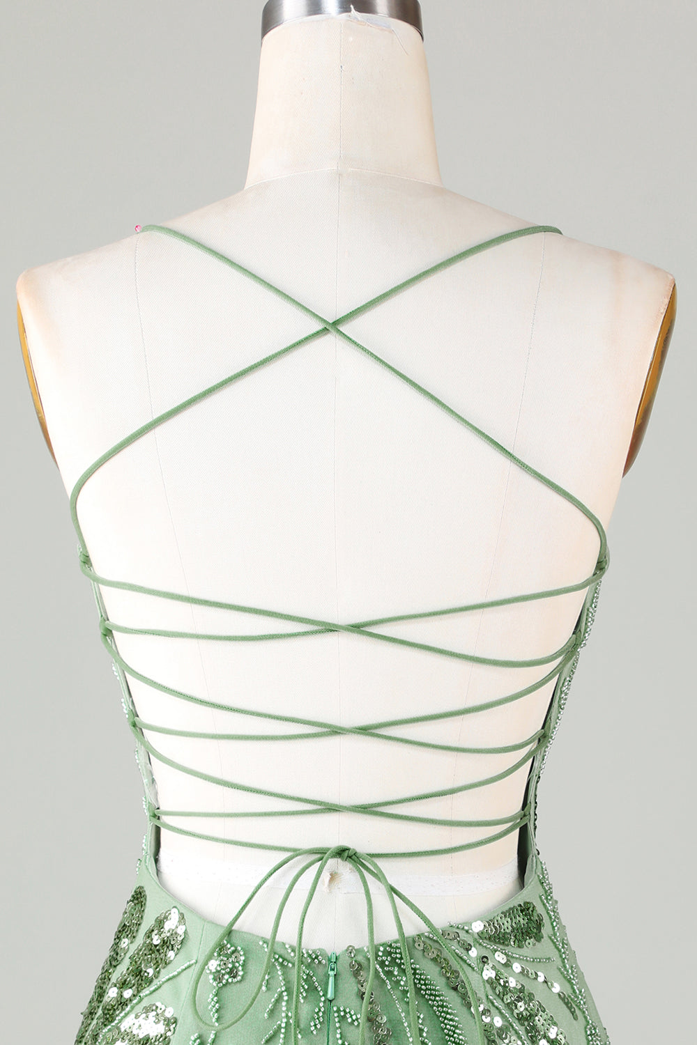 Glitter Green Homecoming Dress Sequin Tight Beaded Short Cocktail Dresses