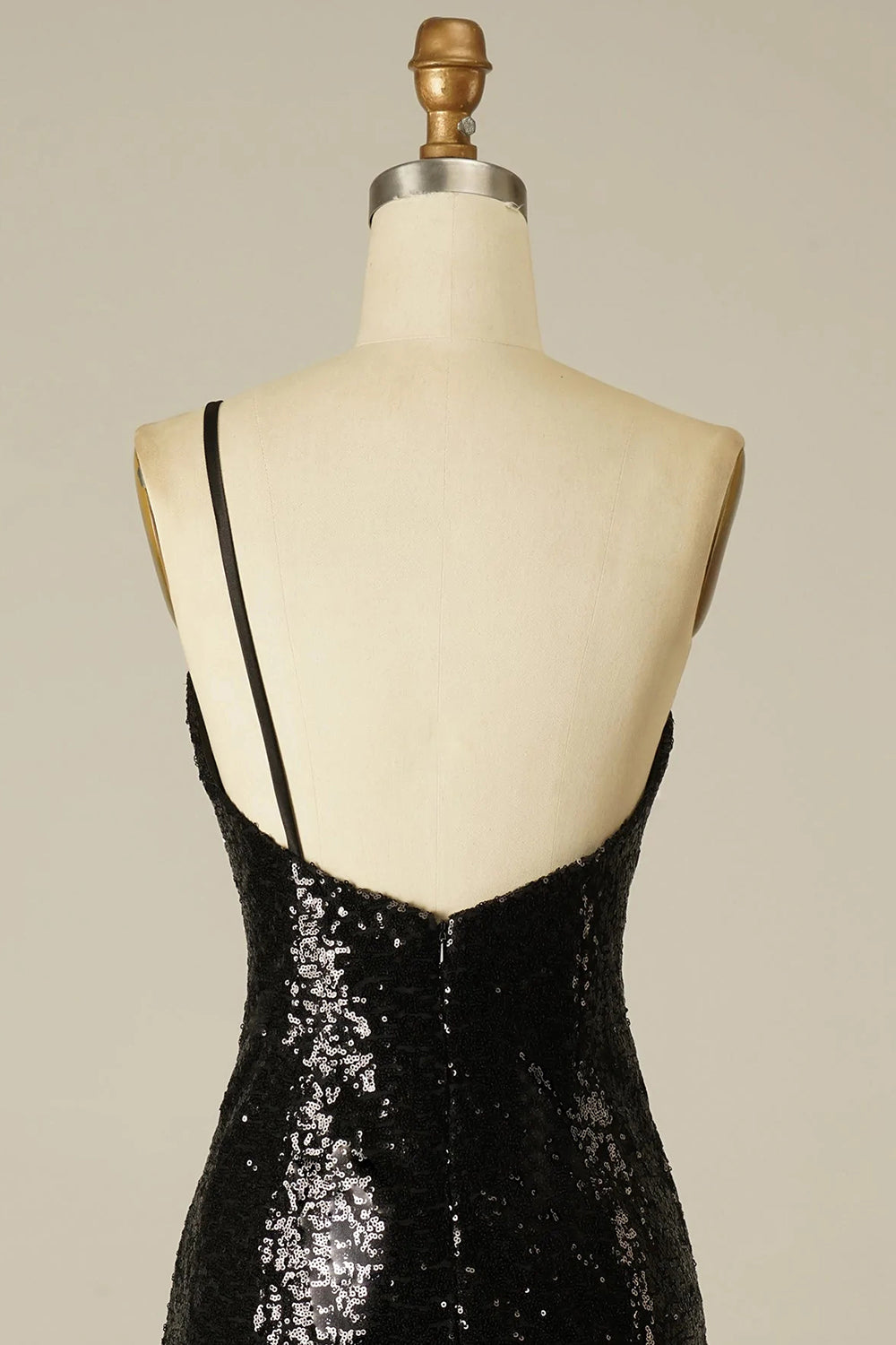 Glitter One Shoulder Tight Black Homecoming Dress Cocktail Party Dresses