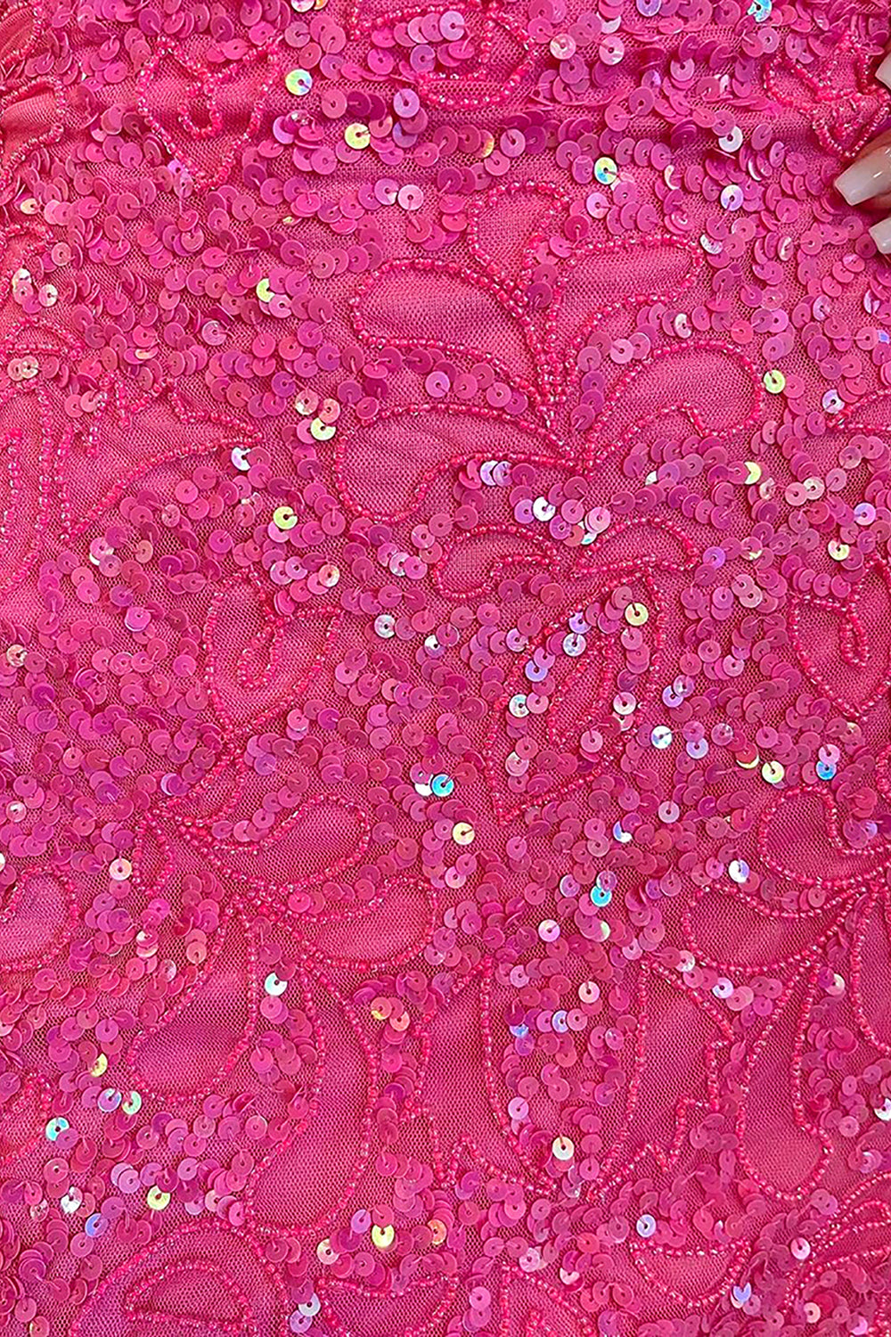 Glitter Pink Homecoming Dress Beaded Tight Sequin Short Cocktail Dresses