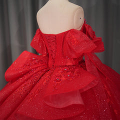 Beaded Long Sleeves Quinceanera Dress Floral Applique Sequins 15 Years Birthday Party Ball Gown Dress