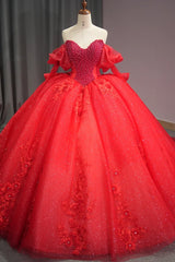 Beaded Long Sleeves Quinceanera Dress Floral Applique Sequins 15 Years Birthday Party Ball Gown Dress