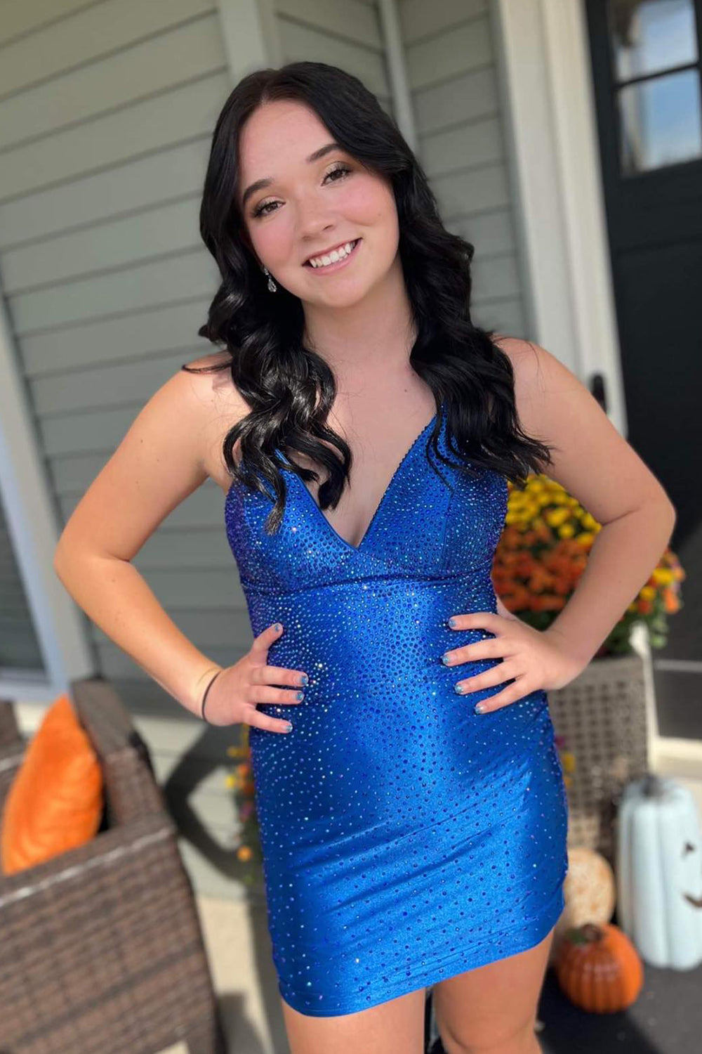 Golden Homecoming Dress Beaded Tight Short Cocktail Dresses