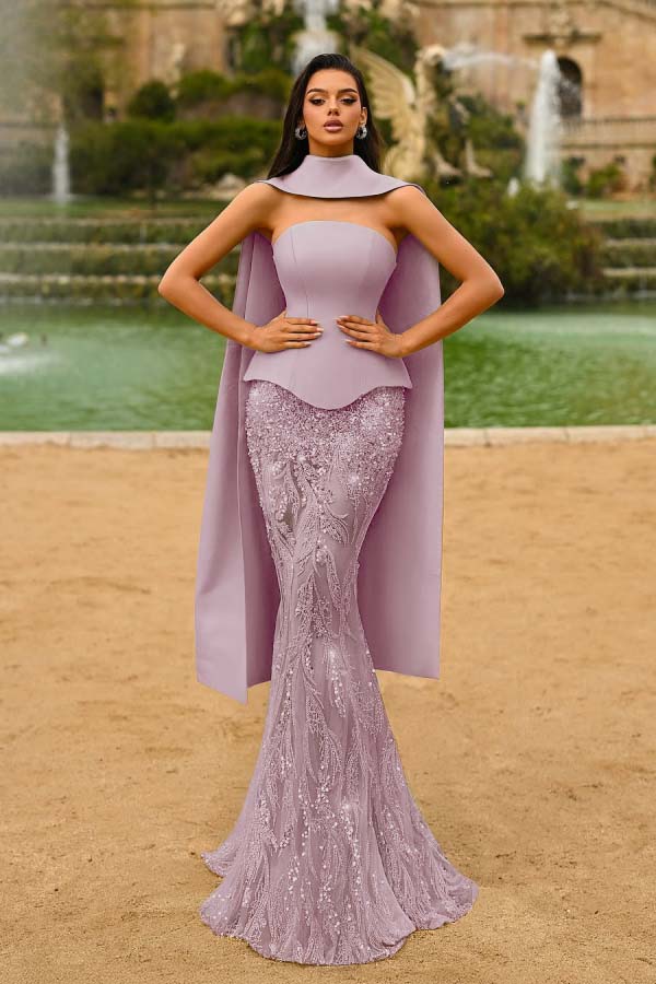 Green Mermaid Prom Dress Sleeveless Strapless Formal Dress With Lace Appliques