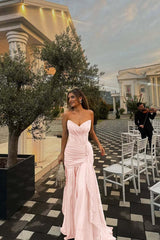 Green Mermaid Prom Dress Sleeveless Sweetheart Ruffled Formal Dress