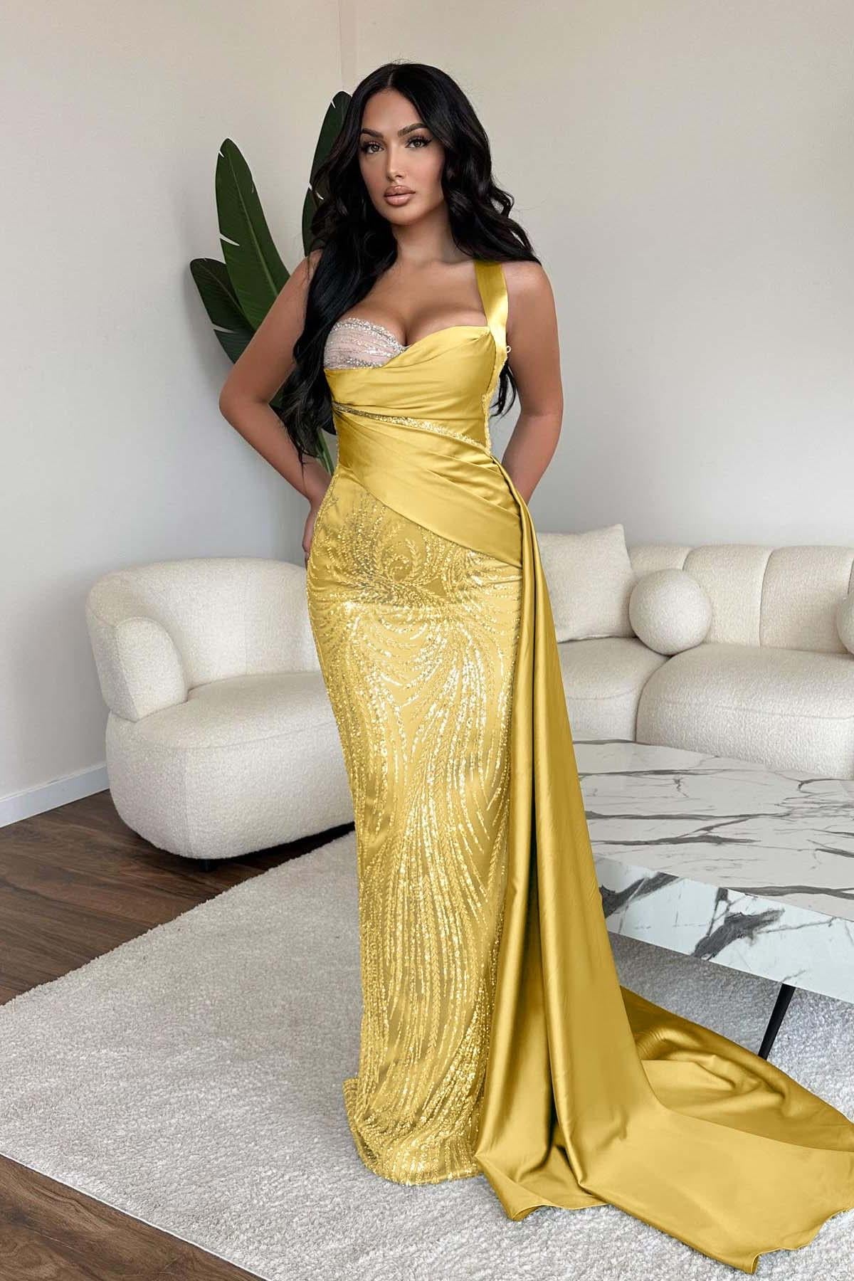 Green Mermaid Prom Dress Sweetheart Sequined Formal Dress