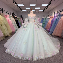 Green Quinceanera Dress Sweet 15 Evening Dress Crystal Sleeveless Ball Gown Beading Sweet 16 Dress