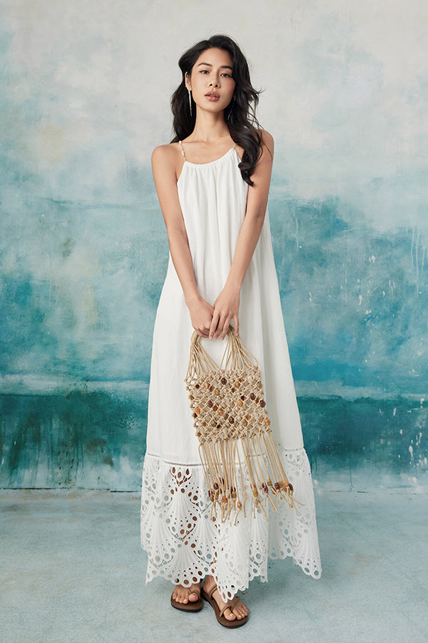 Halter Maxi Lace Casual Holiday Boho Summer Dress