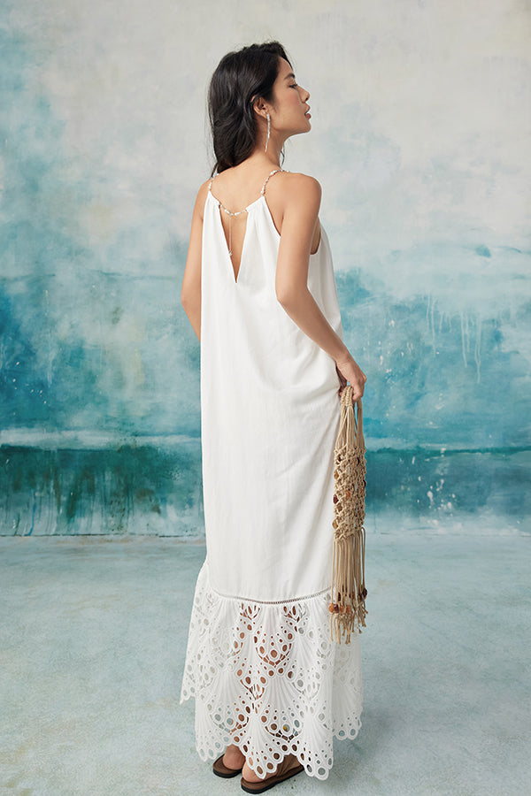 Halter Maxi Lace Casual Holiday Boho Summer Dress