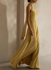 High Neck Halter Wedding Guest Dresses Backless Formal Bridesmaid Dress