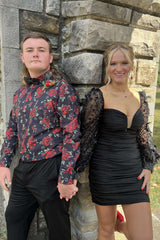 Homecoming Dress Long Sleeves Short Prom Dress