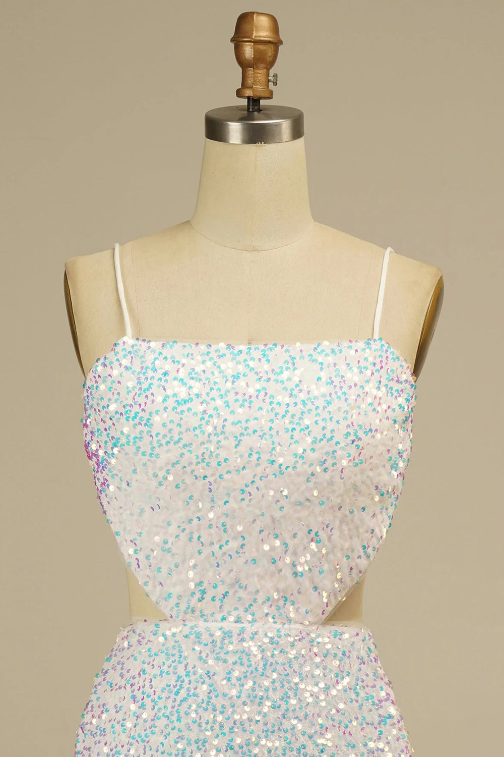 Homecoming Dress Sequined Backless Prom Dress