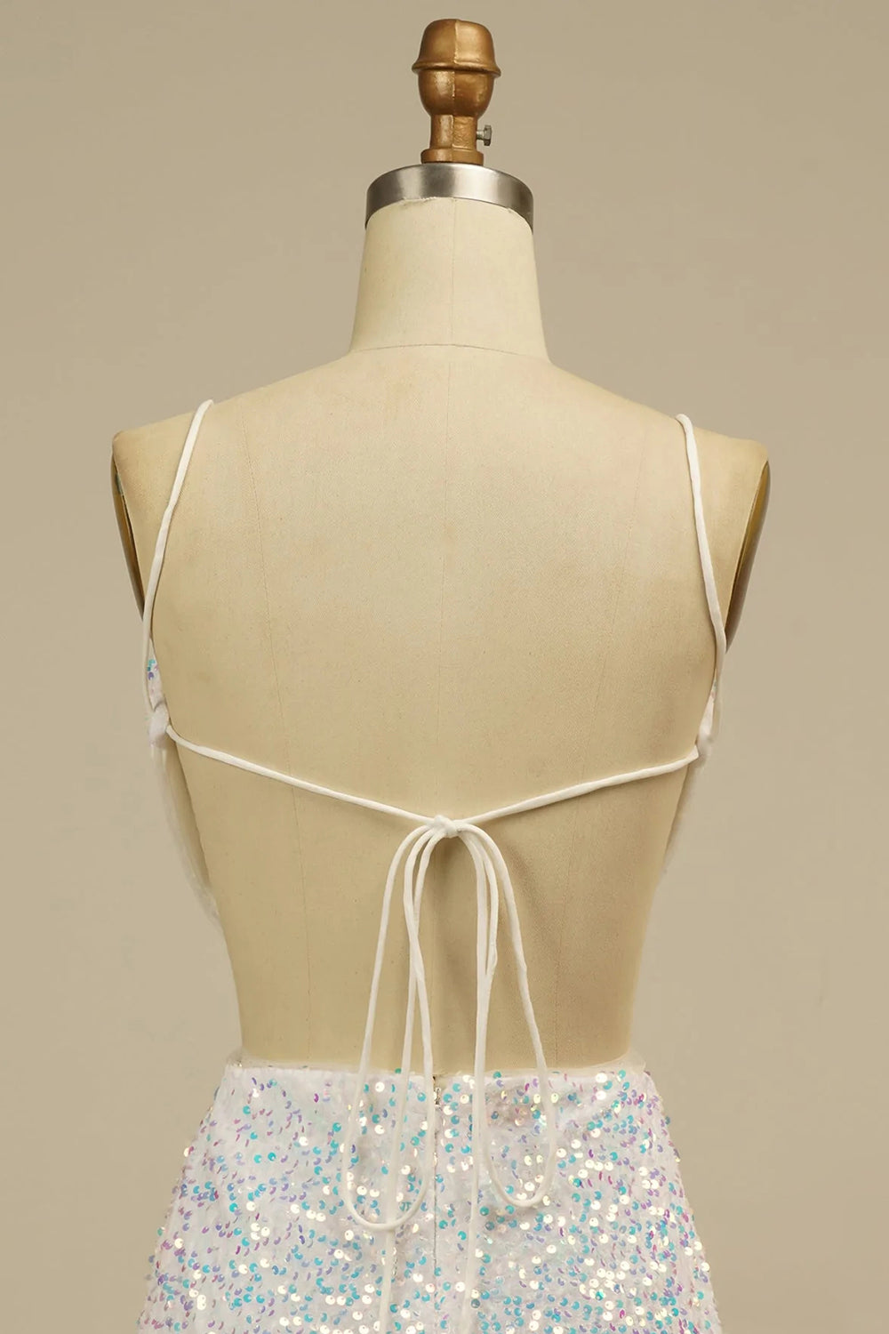 Homecoming Dress Sequined Backless Prom Dress