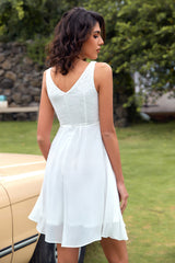 Homecoming Dress Short Lace Chiffon Graduation Dress