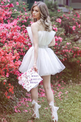 Homecoming Dress Strapless A-Line Short Prom Dress