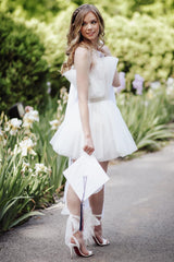 Homecoming Dress Strapless A-Line Short Prom Dress