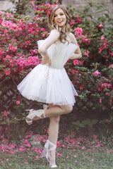 Homecoming Dress Strapless A-Line Short Prom Dress
