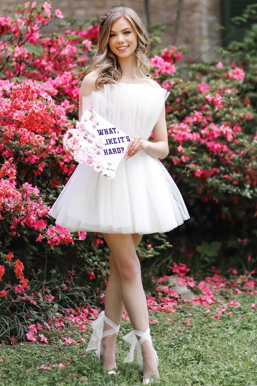 Homecoming Dress Strapless A-Line Short Prom Dress
