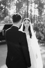 Ivory A Line Strapless Sleeveless Front Spilt Tulle Bridal Gown With Appliques