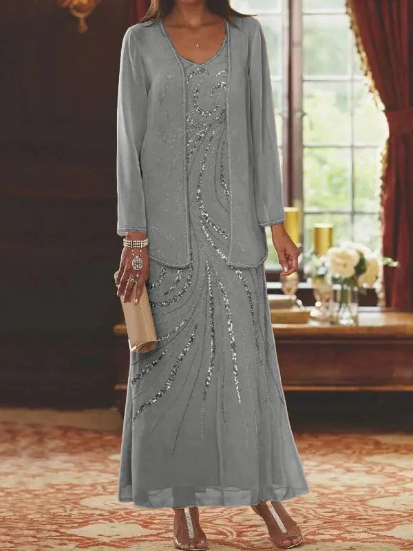 Jacketed Mother of the Bride & Groom Sheath Column Dresses with Sequins