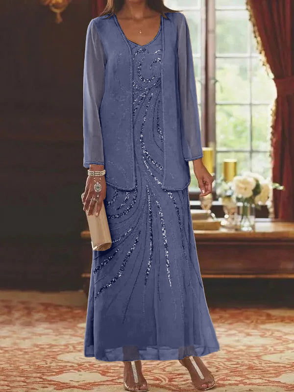 Jacketed Mother of the Bride & Groom Sheath Column Dresses with Sequins