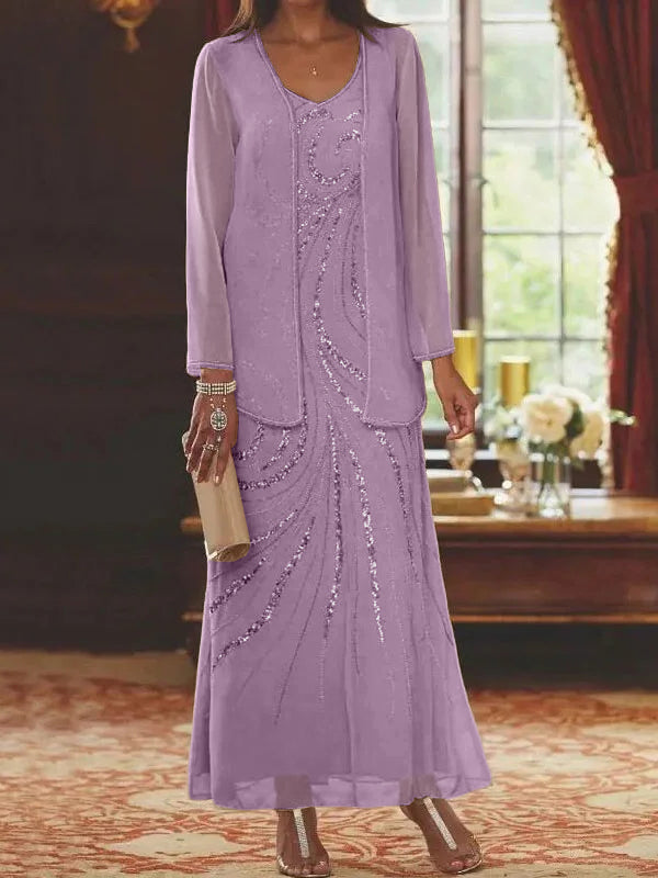 Jacketed Mother of the Bride & Groom Sheath Column Dresses with Sequins