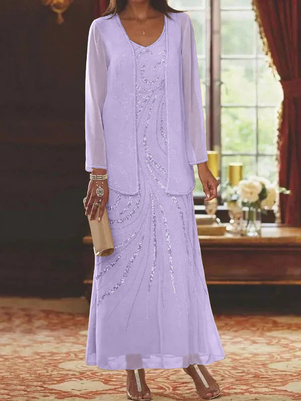 Jacketed Mother of the Bride & Groom Sheath Column Dresses with Sequins