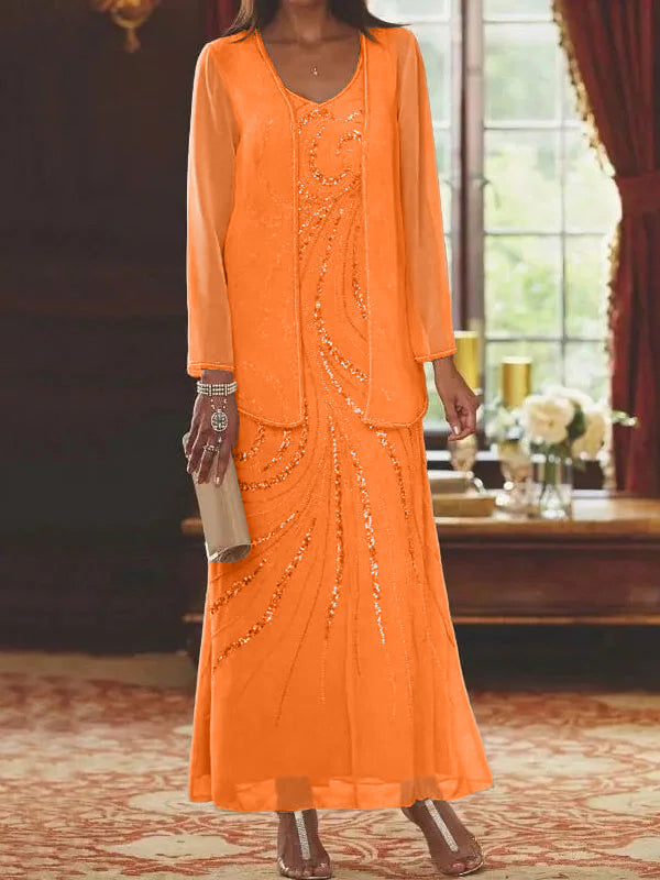 Jacketed Mother of the Bride & Groom Sheath Column Dresses with Sequins