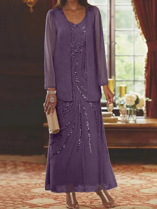 Jacketed Mother of the Bride & Groom Sheath Column Dresses with Sequins