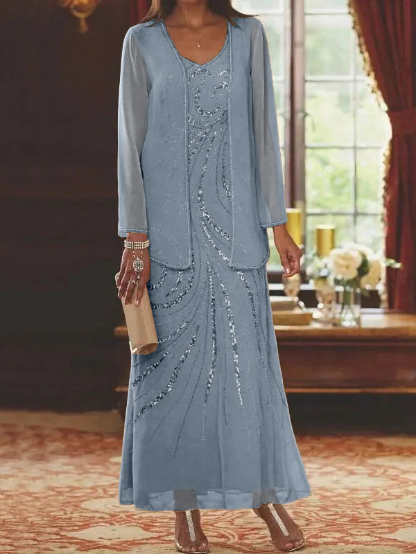 Jacketed Mother of the Bride & Groom Sheath Column Dresses with Sequins