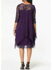 Knee Length Mother of the Bride Sheath Column Jewel Neck Dresses