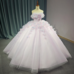 Lace Quinceanera Ball Gown Strapless Dress Sweet 16 Dress