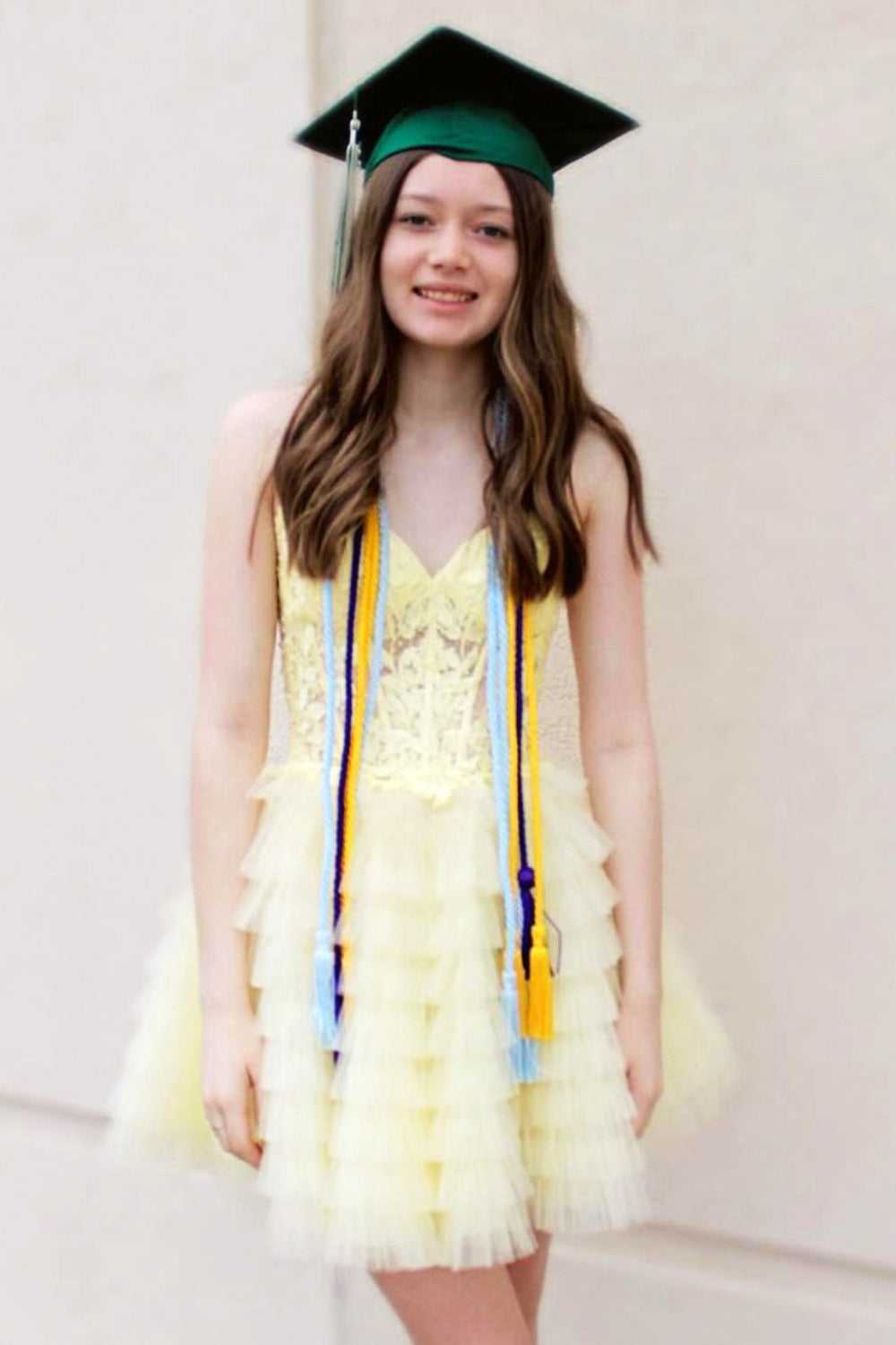 Lemon Yellow Homecoming Dress A Line Corset Ruffled Short Prom Dress