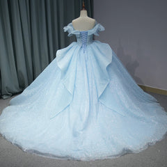 Light Blue Girls Quinceanera Dress Lace Sweetheart Beading Tulle Birthday Party Sweet 16 Ball Gown Dress