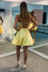 Light Blue Homecoming Dress A Line Simple Prom Dress
