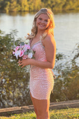 Light Green Homecoming Dress Strapless Corset Tight Short Prom Dress with Sequin