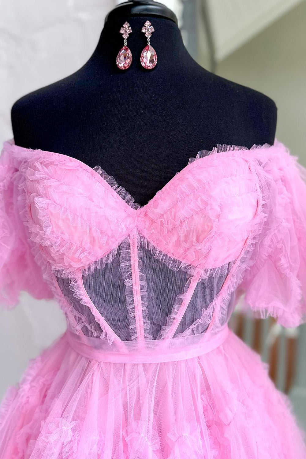 Light Pink Homecoming Dress Corset A-Line Short Cocktail Dresses