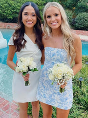 Strapless Short Homecoming Mini Dress