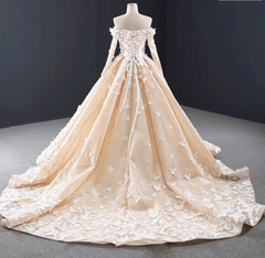 Long Sleeve Quinceanera Dress Off the Shoulder Butterfly Ball Gown Sweet 16 Dress