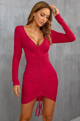 Long Sleeves Bodycon Little Black Homecoming Dress