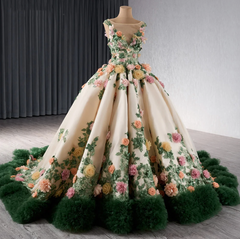 Luxury Bateau Neck Quinceanera Dress Ball Gown Sweet 16 Dress